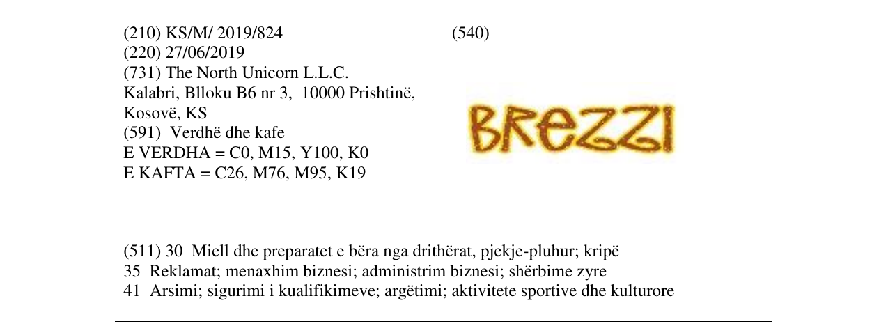 Zëri i markës BREZZI në buletin