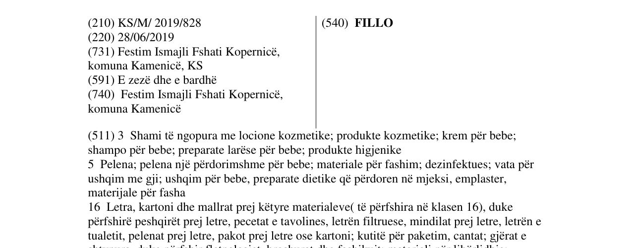 Zëri i markës FILLO në buletin