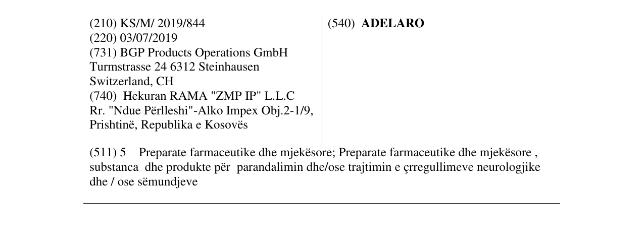 Zëri i markës ADELARO në buletin