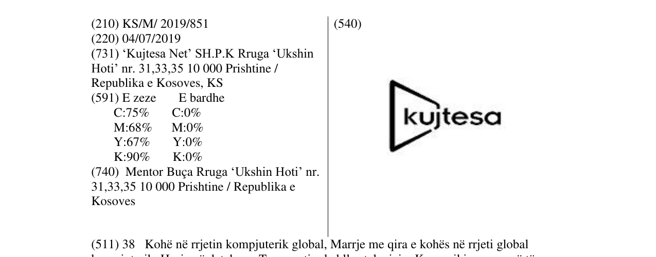 Zëri i markës Kujtesa në buletin
