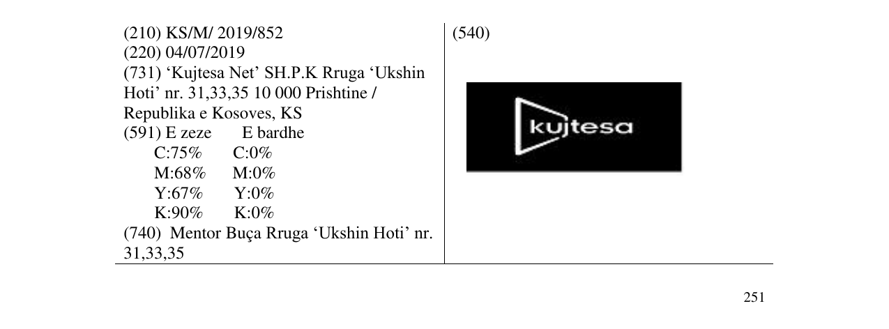 Zëri i markës Kujtesa në buletin