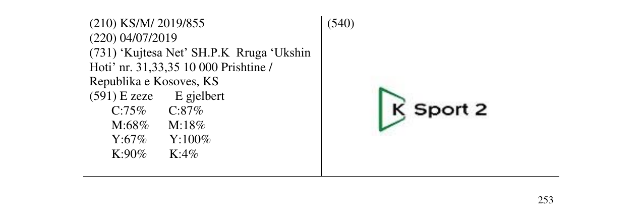 Zëri i markës Sport 2 në buletin