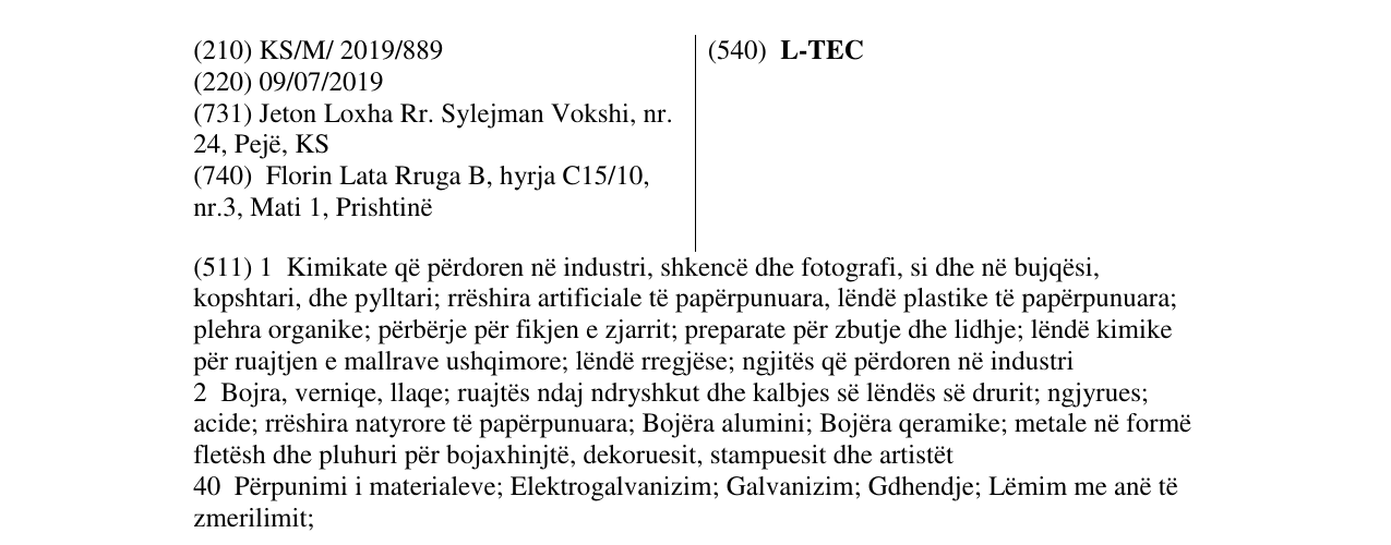 Zëri i markës L-TEC në buletin