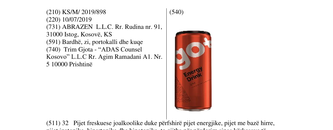 Zëri i markës Energy Drink në buletin