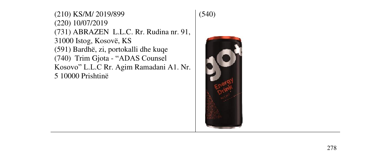 Zëri i markës Energy Drink në buletin