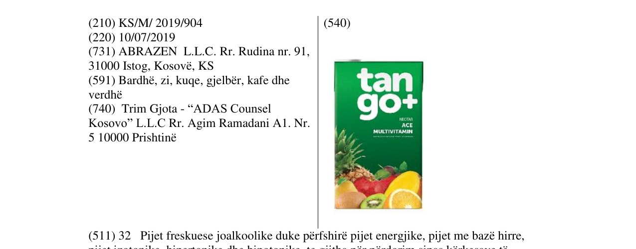 Zëri i markës tan go+ në buletin