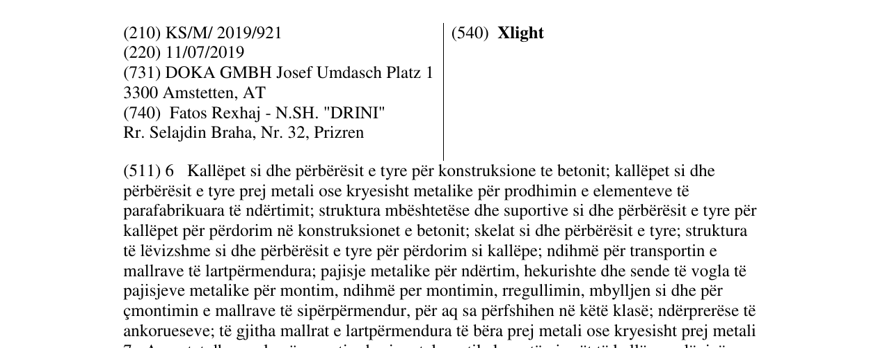 Zëri i markës Xlight në buletin