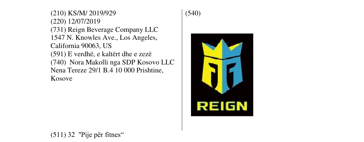 Zëri i markës REIGN në buletin