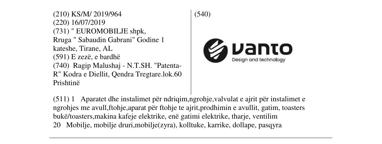 Zëri i markës UANTO në buletin