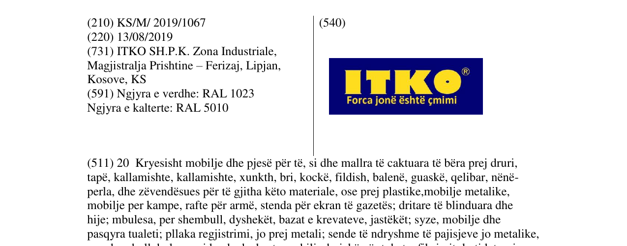 Zëri i markës ITKO në buletin