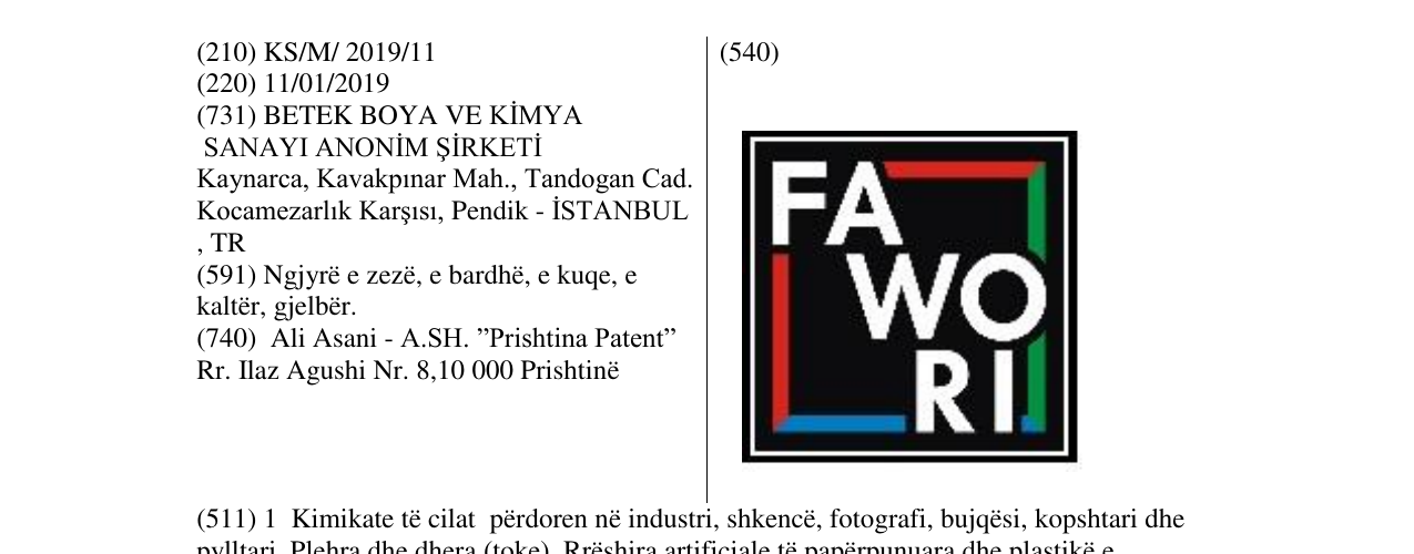 Zëri i markës Markë figurative në buletin
