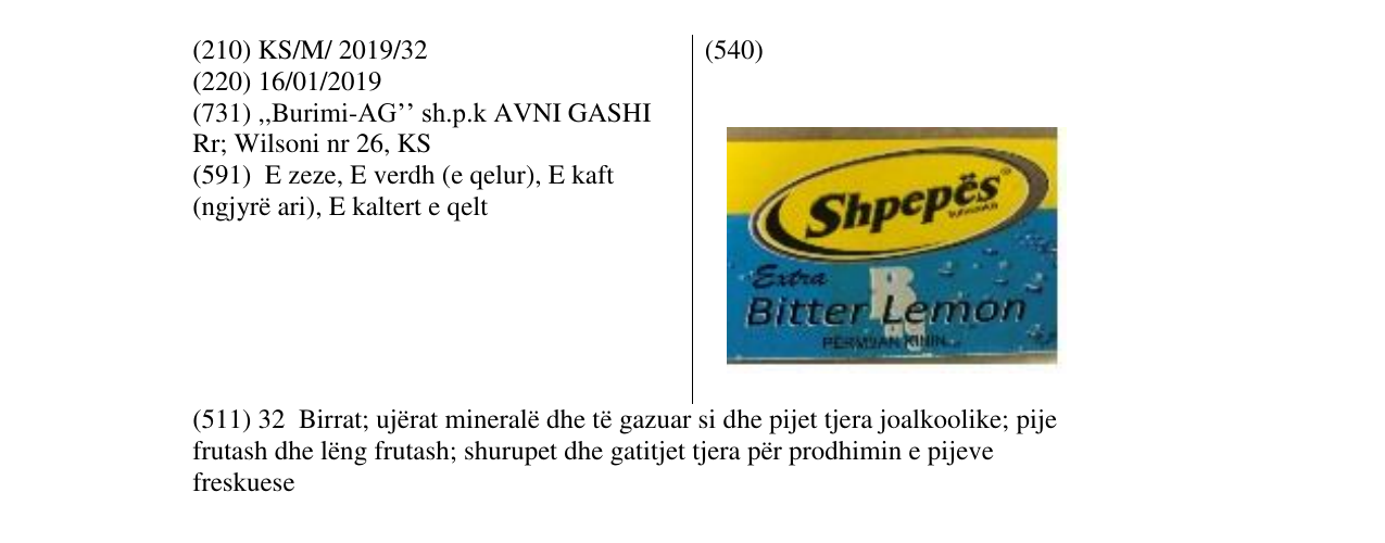 Zëri i markës Markë figurative në buletin