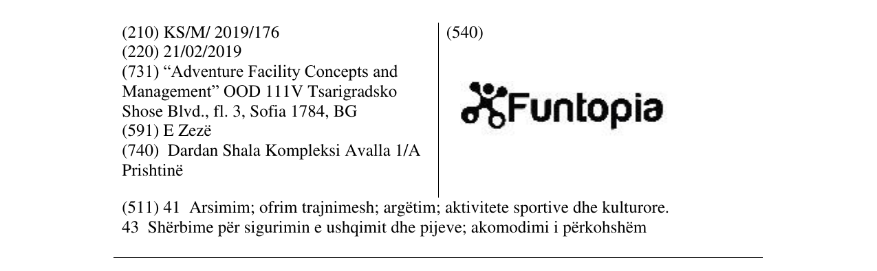 Zëri i markës Funtopia në buletin