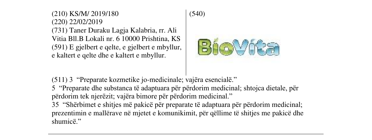 Zëri i markës BioVita në buletin