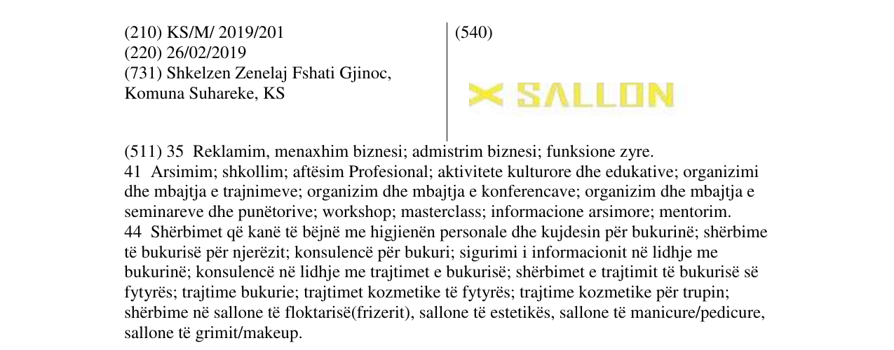 Zëri i markës Markë figurative në buletin