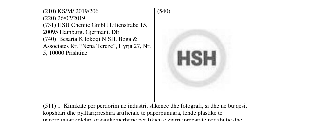 Zëri i markës HSH në buletin