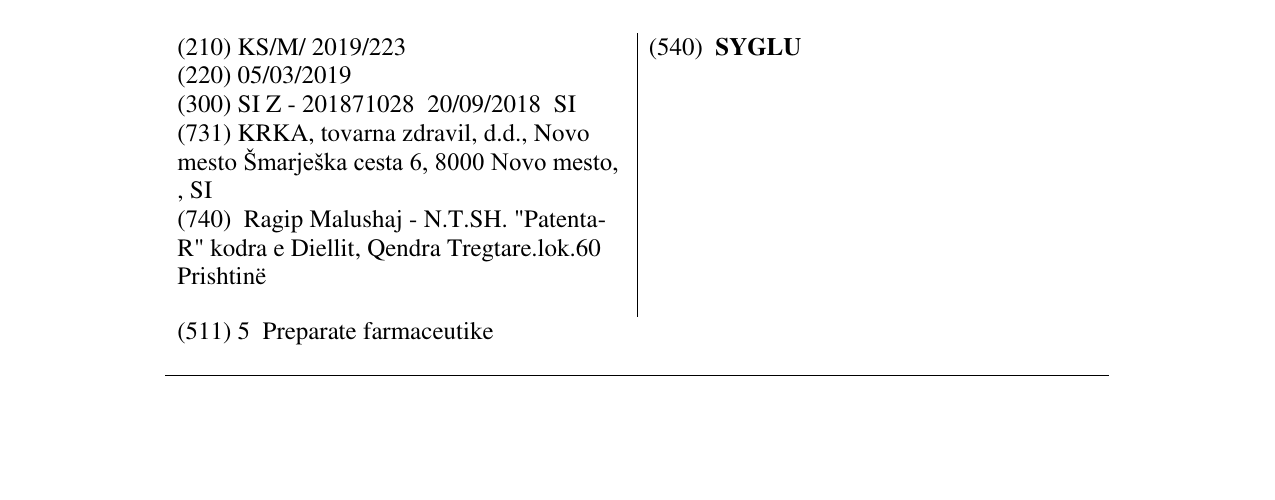 Zëri i markës SYGLU në buletin