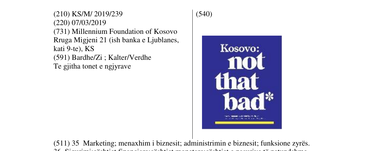 Zëri i markës Kosovo: not that bad* në buletin