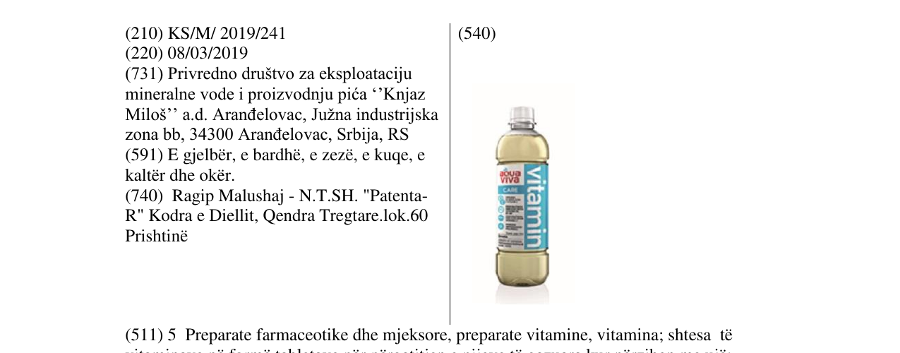 Zëri i markës vitamin në buletin