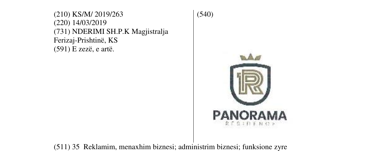 Zëri i markës PANORAMA në buletin