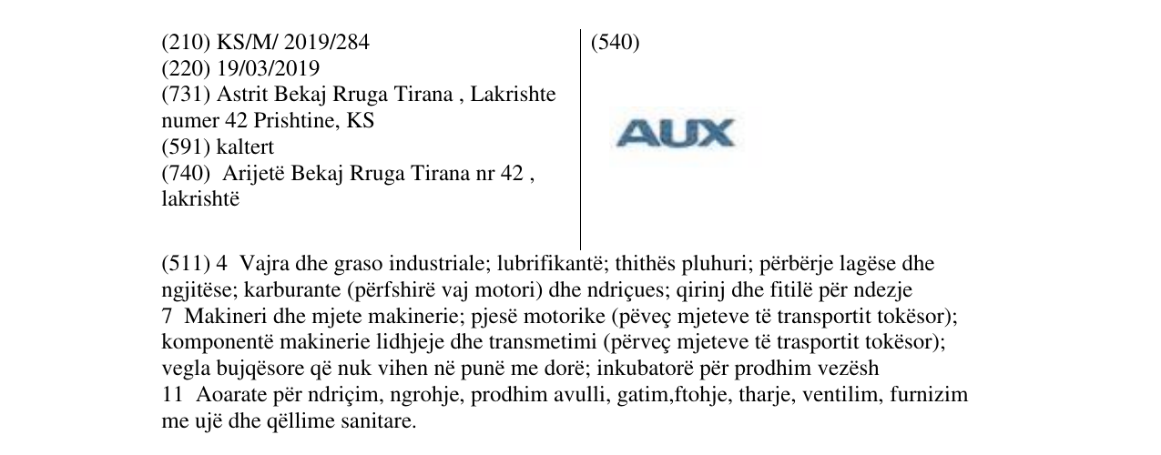 Zëri i markës Markë figurative në buletin