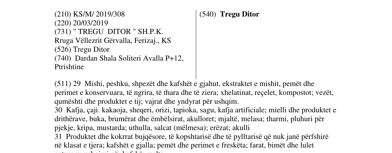 Zëri i markës Tregu Ditor në buletin