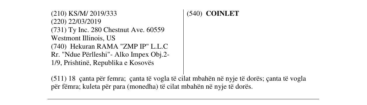 Zëri i markës COINLET në buletin