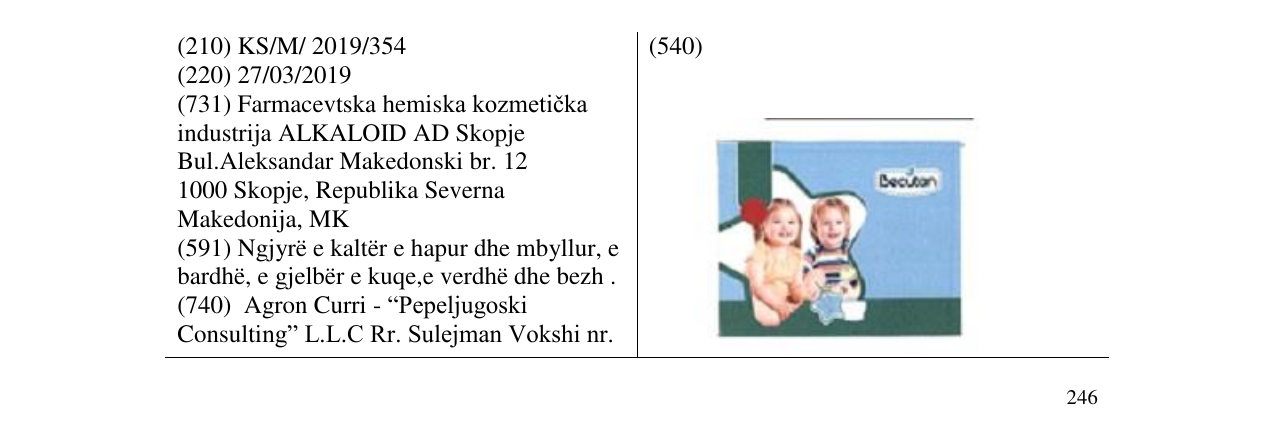 Zëri i markës Becutan në buletin