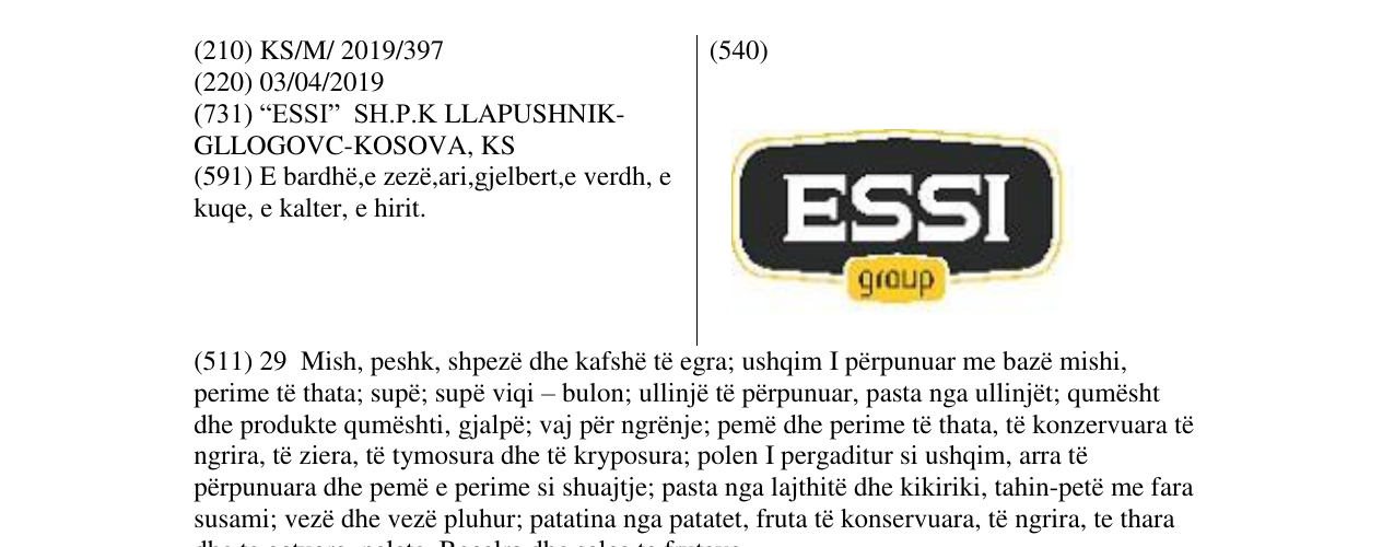 Zëri i markës ESSI group në buletin