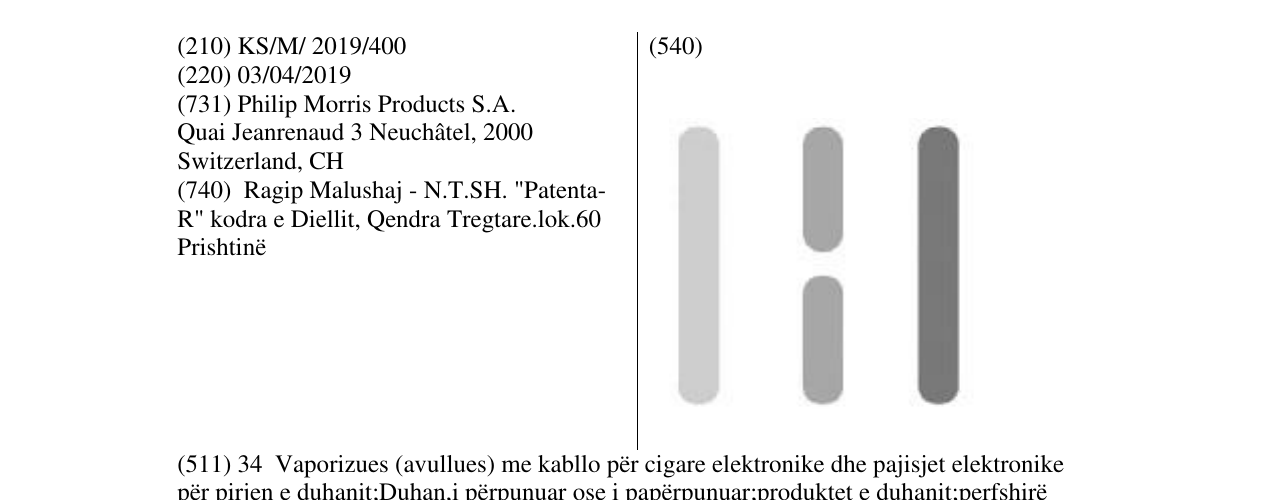 Zëri i markës Markë figurative në buletin