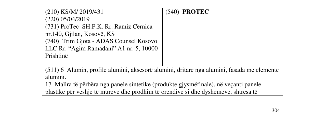 Zëri i markës PROTEC në buletin