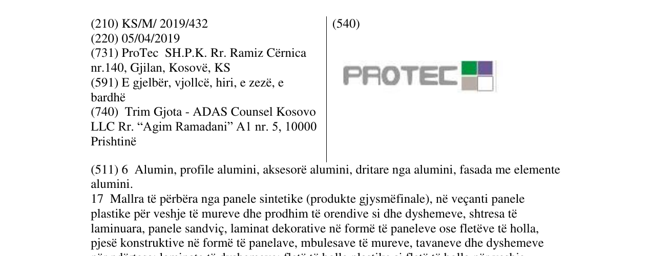 Zëri i markës PROTEC në buletin