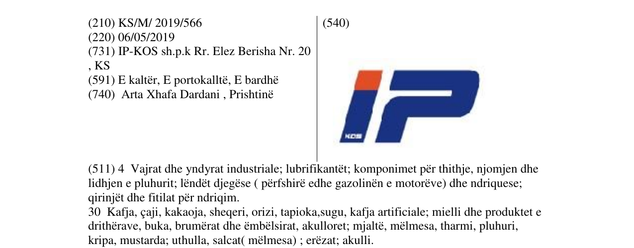 Zëri i markës IP në buletin