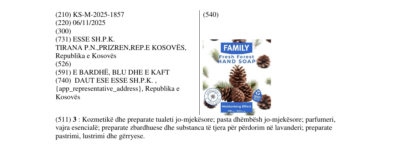 Zëri i markës FAMILY Fresh Forest HAND SOAP në buletin