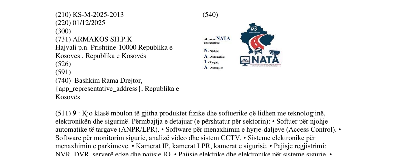 Zëri i markës NATA në buletin