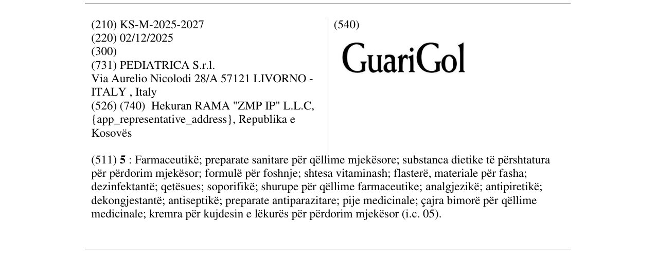 Zëri i markës GuariGol në buletin