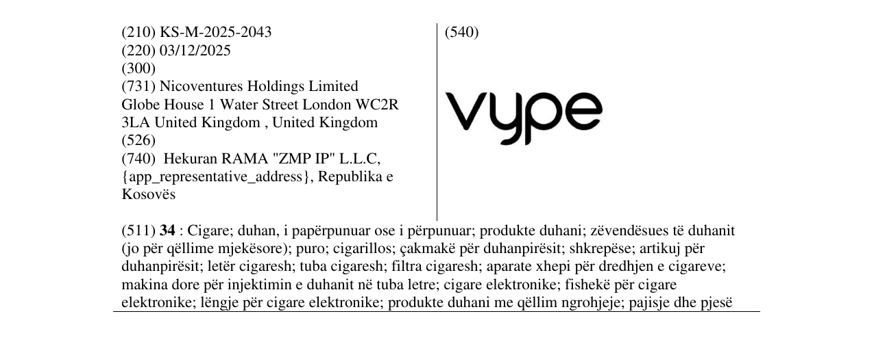 Zëri i markës vype në buletin