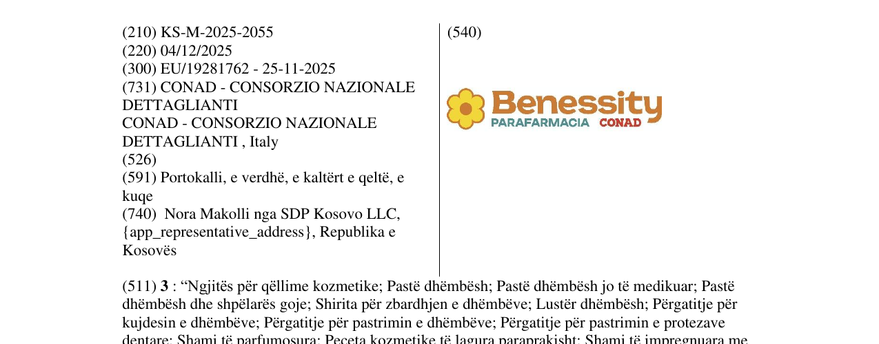 Zëri i markës Benessity në buletin