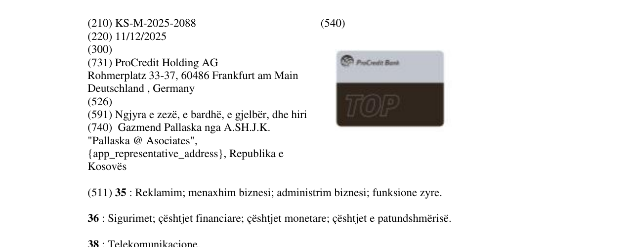 Zëri i markës Procredit TOP në buletin