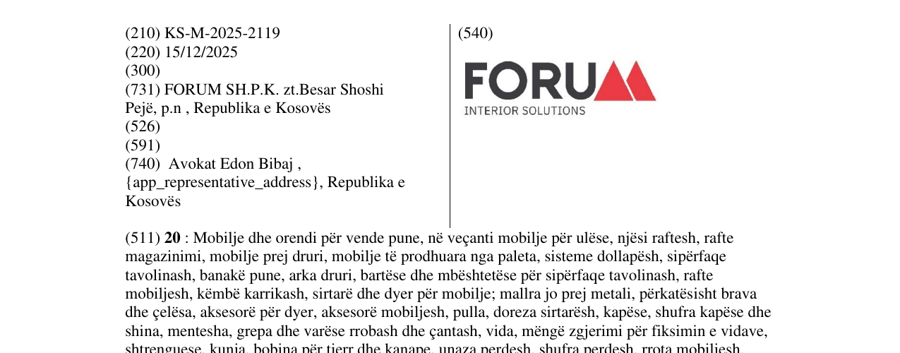 Zëri i markës FORUM në buletin