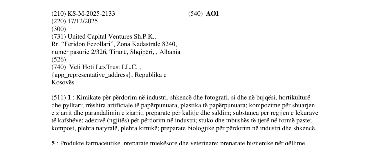 Zëri i markës AOI në buletin