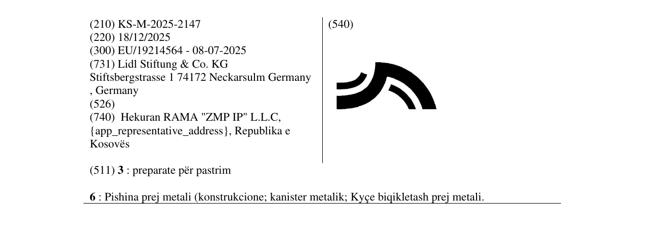 Zëri i markës CRIVIT SIGNET në buletin