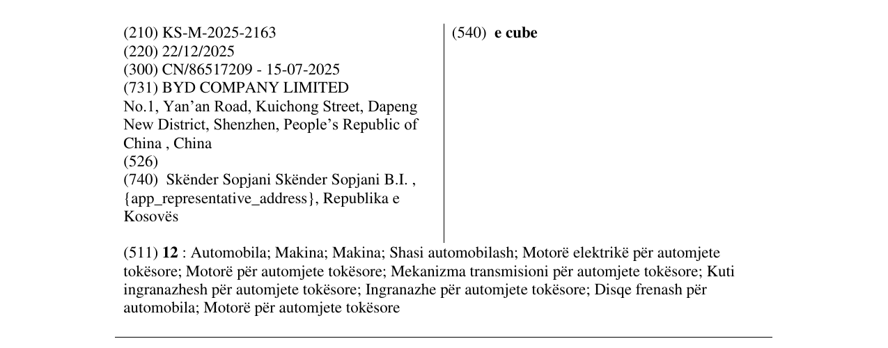 Zëri i markës e cube në buletin