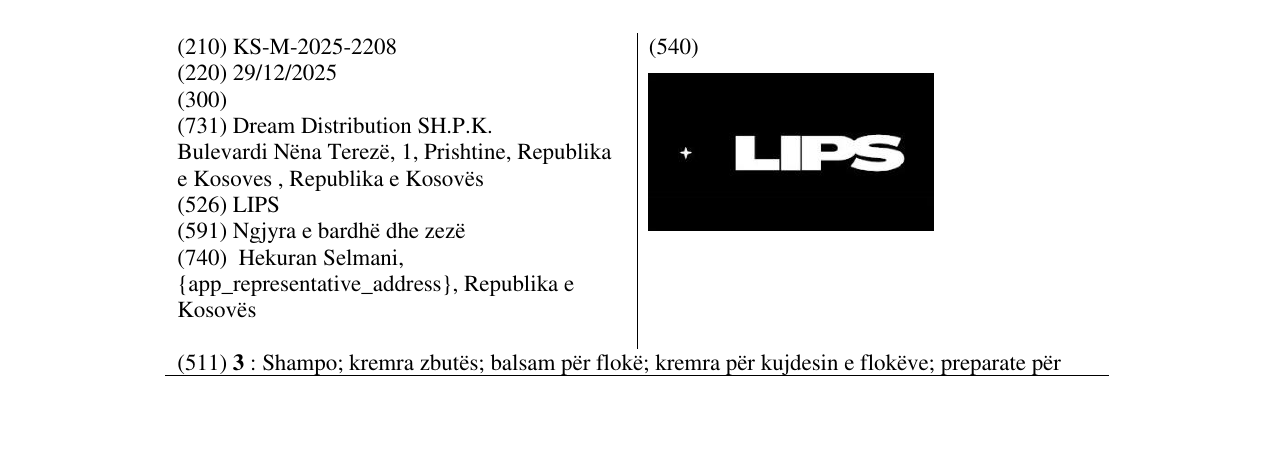 Zëri i markës LIPS në buletin