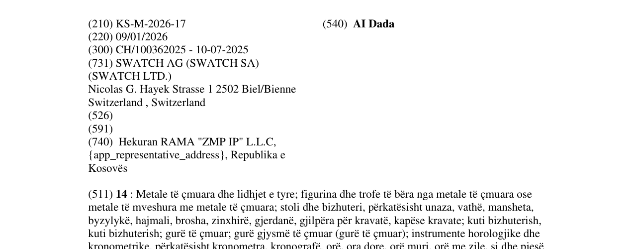 Zëri i markës AI Dada në buletin