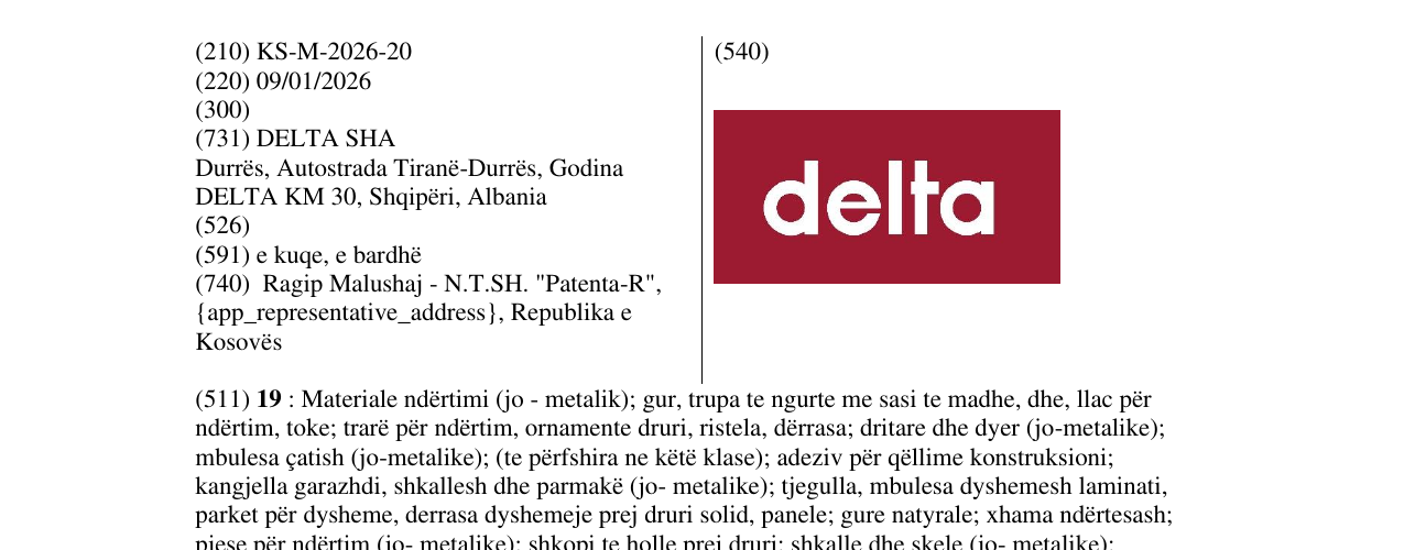 Zëri i markës delta në buletin