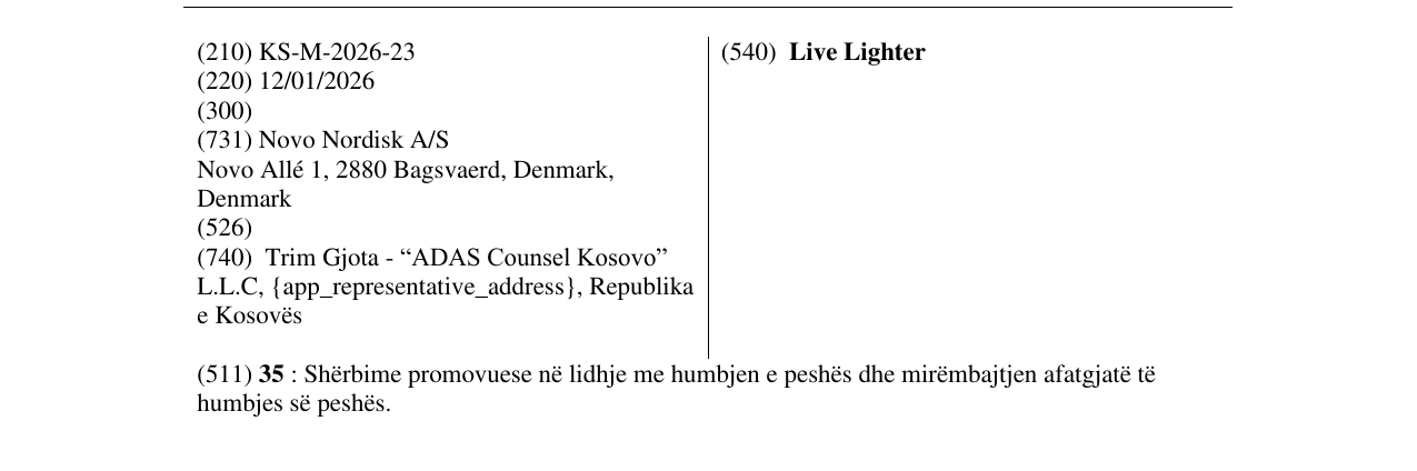 Zëri i markës Live Lighter në buletin