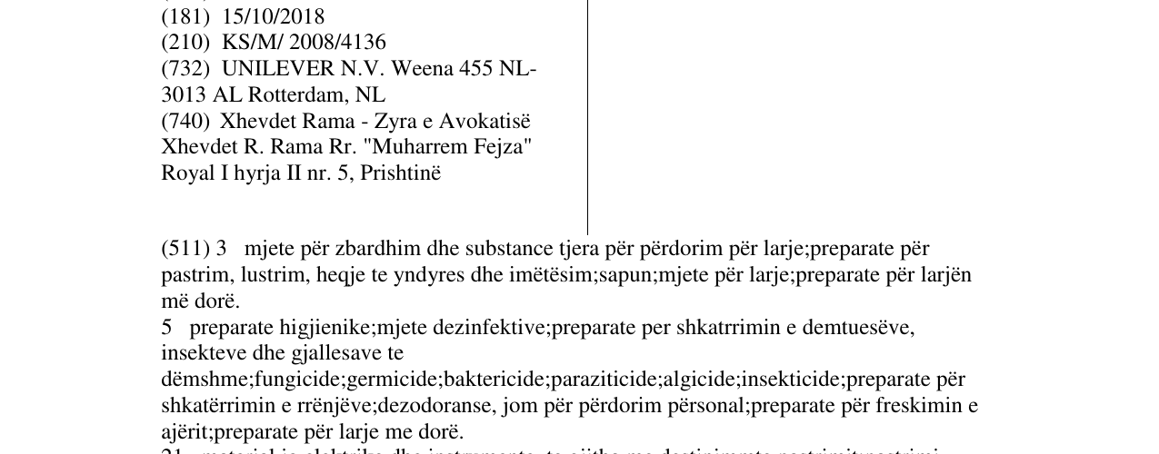 Zëri i markës CIF në buletin