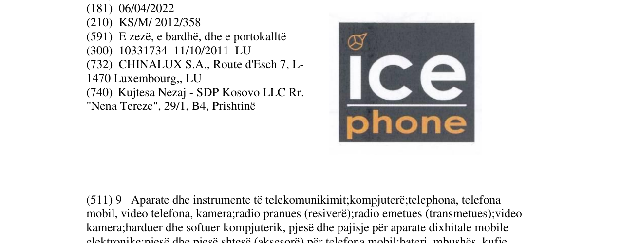 Zëri i markës ice phone në buletin