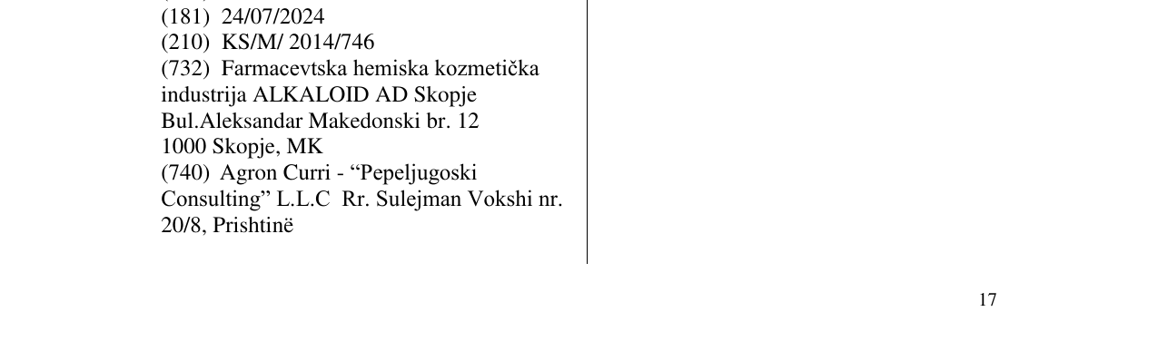 Zëri i markës NAZOPASS në buletin